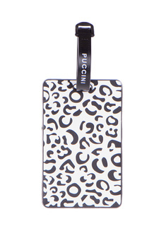 Prostokątna zawieszka identyfikacyjna do bagażu Puccini - zwierzęce cętki