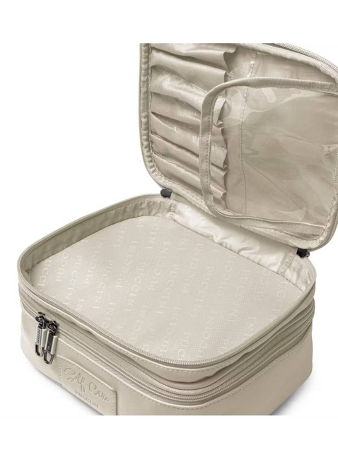 Kosmetyczka damska / kuferek Puccini Fashion - beżowy