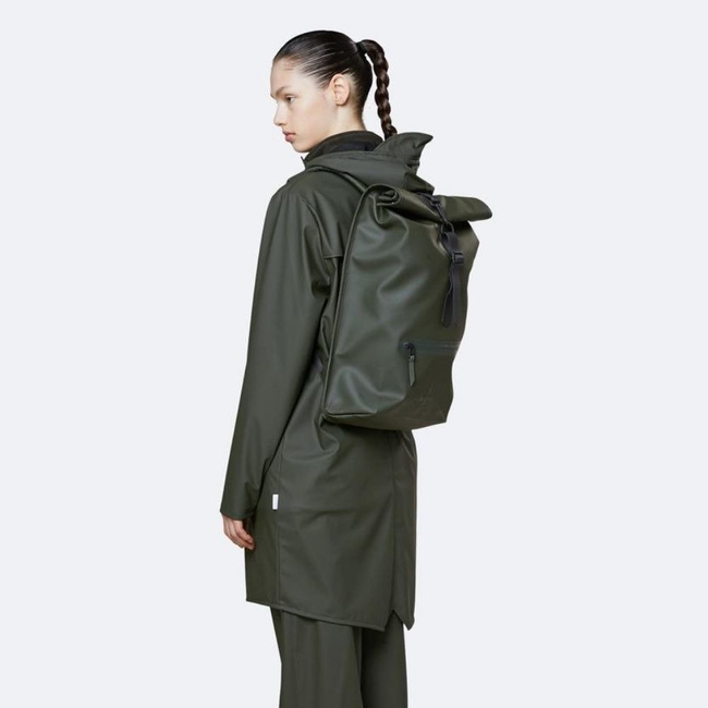 Plecak rowerowy Rains Rolltop Rucksack - green