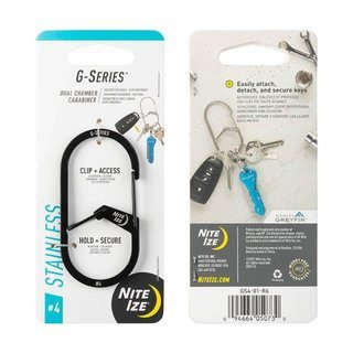 Karabińczyk z podwójną komorą G-Series™ #4 Nite Ize - black