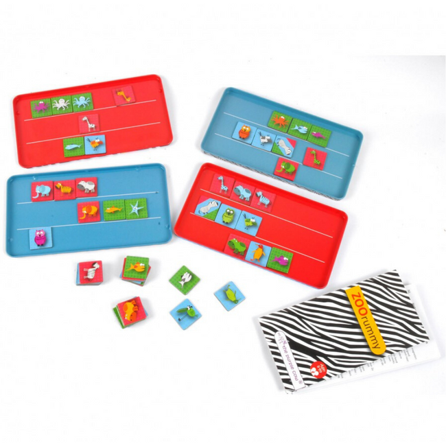 Podróżna gra magnetyczna The Purple Cow Rummy - Zoo