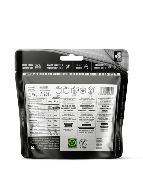 Deser krem kataloński LyoFood Crema Catalana 65 / 200 g