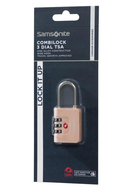 Kłódka do walizki Samsonite Ta Revolution Combilock 3 Dial TSA - rose
