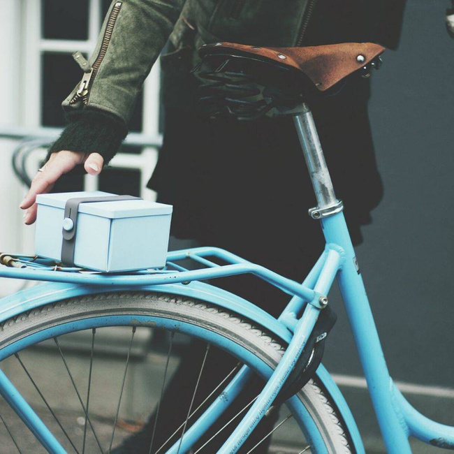 No.02 lunchbox składany z opaską Uhmm - light blue / pink