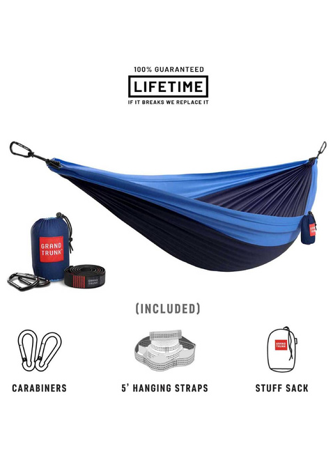 Hamak 2-osobowy Grand Trunk Double Deluxe Hammock - navy / light blue