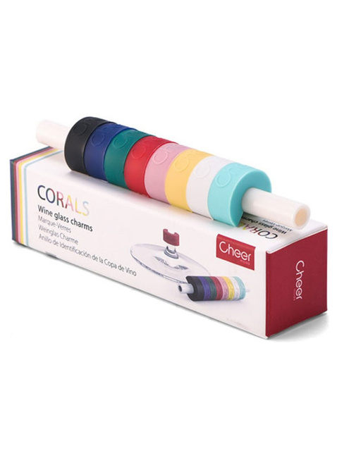Znaczniki do kieliszków Cheer Moda Corals Glass Markers - multicolour