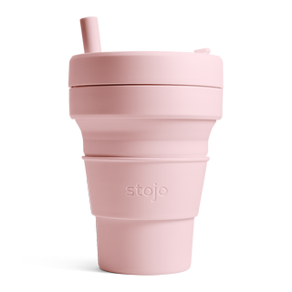 Składany kubek ze słomką Stojo Biggie 473 ml - carnation