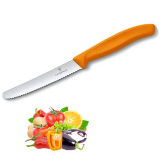 Nóż ząbkowany do krojenia 11 cm Swiss Classic Victorinox - pomarańczowy