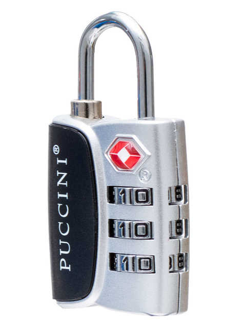 Kłódka TSA Puccini do bagażu - srebrny