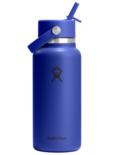 Butelka termiczna ze słomką Hydro Flask Wide Mouth Straw Cap 946 ml - capri blue