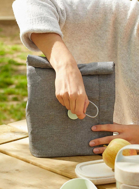 Torba lunchowa termiczna Lekue TO GO ORGANIC - stone