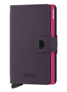 Kompaktowy portfel RFID Secrid Miniwallet Matte - dark purple / fuchsia