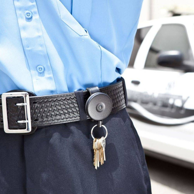 Retraktor z klipsem ORIGINAL Stainless Steel Chain KEY-BAK - vinyl black