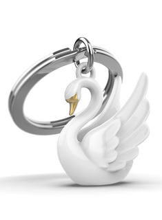 Brelok do kluczy zawieszka do walizki Metalmorphose łabędź