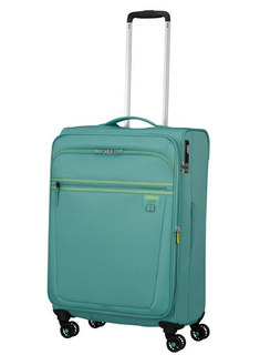 Walizka średnia American Tourister AeroSpin EXP - dusty turquoise