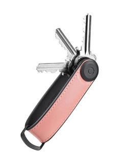 Skórzane etui organizer na klucze Orbitkey Hybrid Leather - pastel pink
