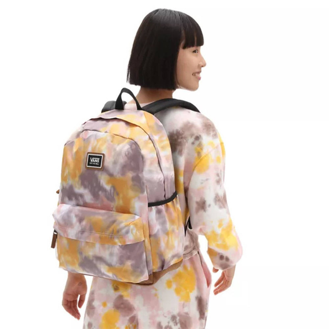 Plecak do szkoły Vans Realm Plus - golden tie dye + piórnik szachownica