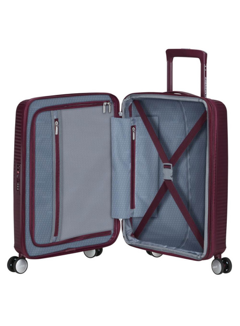 Walizka mała American Tourister Soundbox EXP - wild cherry