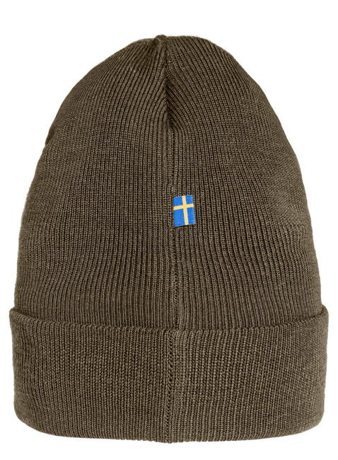 Czapka wełniana Fjallraven Classic Knit Hat - dark olive