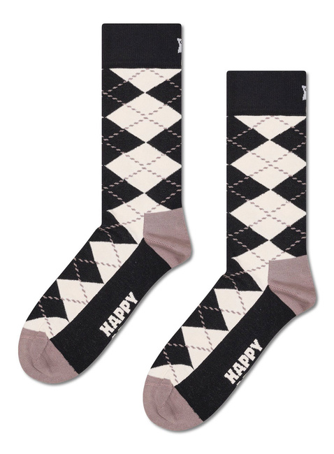 Skarpety unisex Happy Socks - classic back and white / argyle