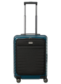 Walizka mała z przednią kieszenią na laptopa Titan Litron Frame - petrol