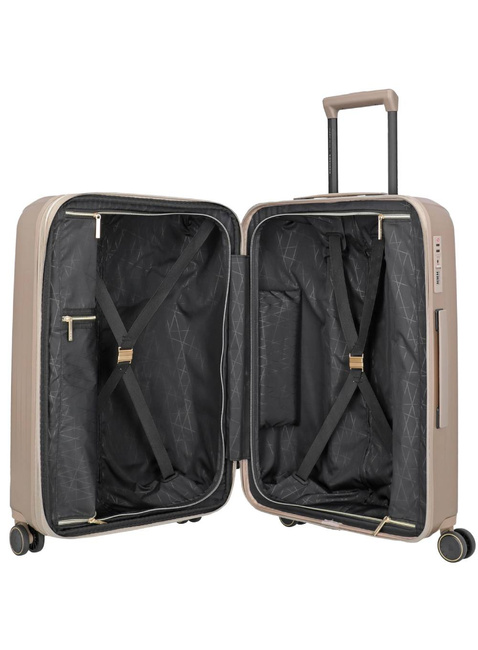 Walizka średnia Travelite Barbara Novelty EXP - satin nude