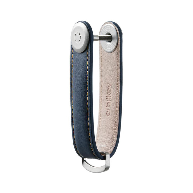 Skórzane etui organizer na klucze Orbitkey Leather - navy / tan