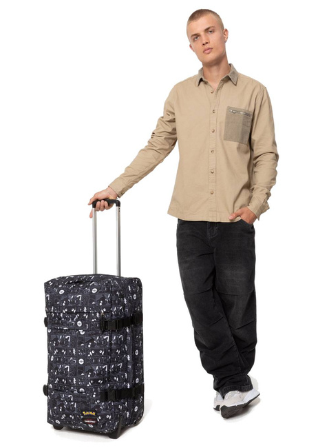 Torba podróżna na kółkach Eastpak Transit'R M - pokemon black