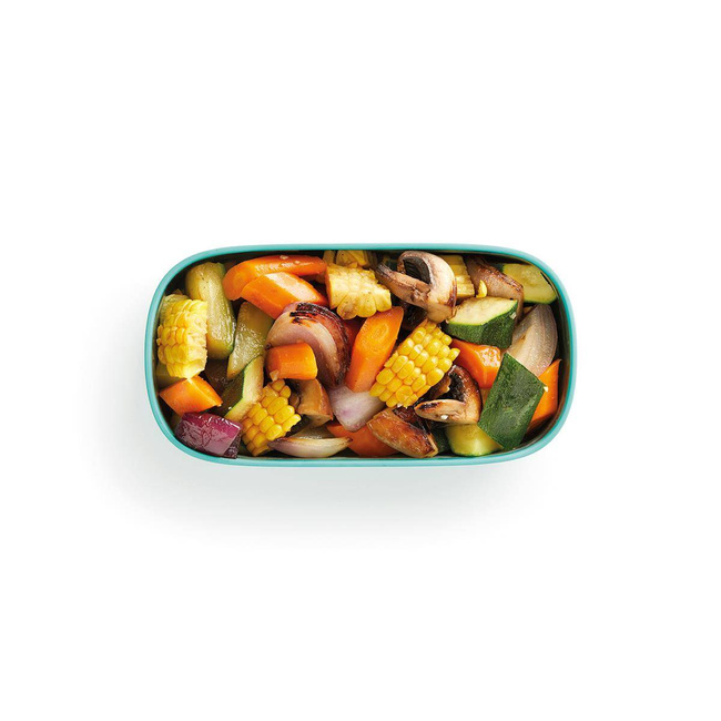 Dwupoziomowy lunchbox Lekue TO GO 2 x 500 ml - turquoise