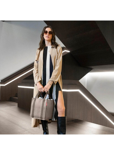 Torba na butelki z przegrodami Reisenthel Bottlebag - herringbone mokka