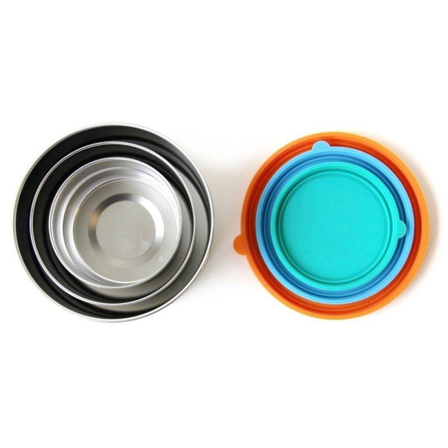 Zestaw 3 okrągłych pojemników na lunch Seal Cup Trio™ ECOlunchbox 