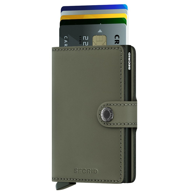 Nieduży portfel Miniwallet Secrid - matte green/black 