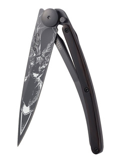 Nóż składany Deejo Pocket Knife Ebony Wood - deer