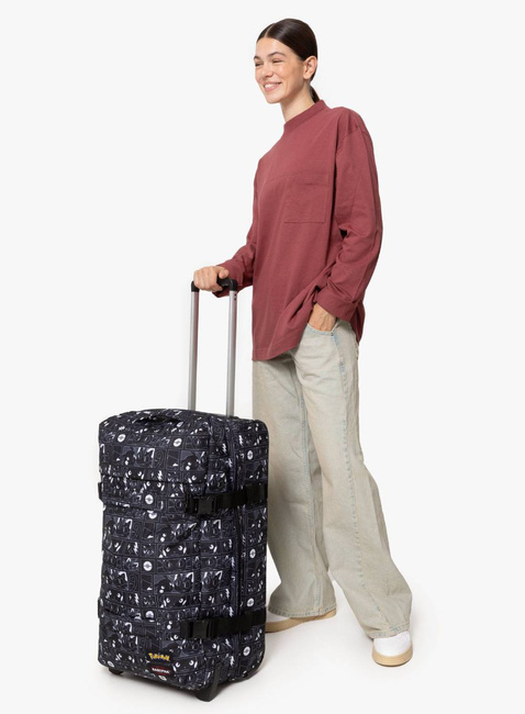 Torba podróżna na kółkach Eastpak Transit'R M - pokemon black