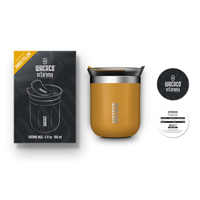 Kubek termiczny mały Wacaco Octaroma Classico 0,18 l -  amber yellow