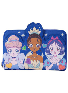 Portfel dziecięcy Loungefly x Disney Zip Around Wallet - princess manga style