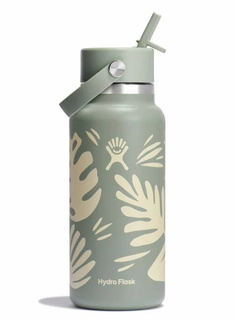 Butelka termiczna ze słomką Hydro Flask Wide Mouth Straw Cap 946 ml - botanical bliss agave