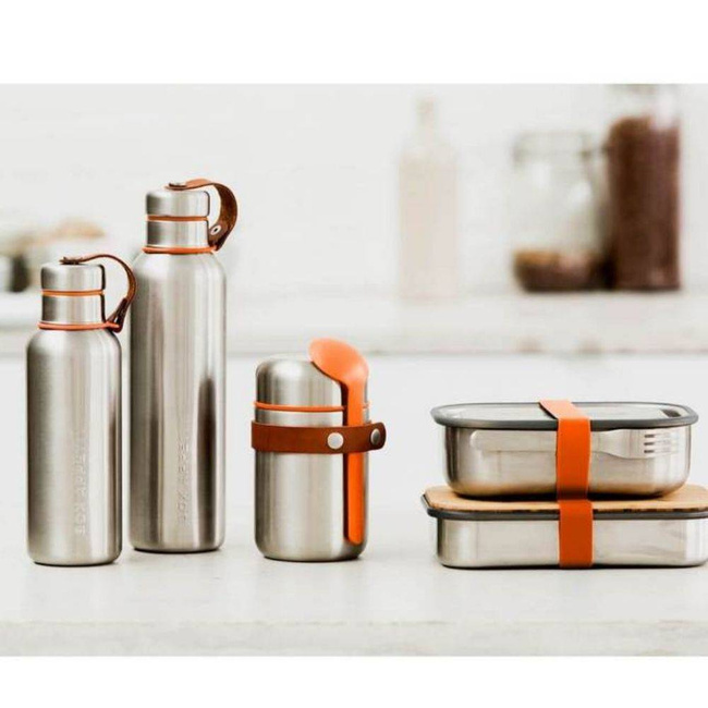 Duże stalowe pudełko Lunch Box Black + Blum - orange