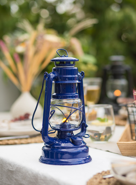Lampa naftowa Feuerhand Hurricane Baby Special 276 - cobalt blue