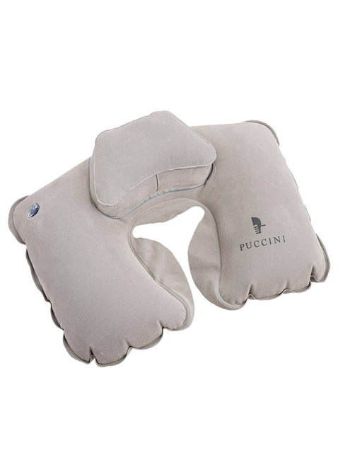 Dmuchany zagłówek turystyczny Puccini - szary