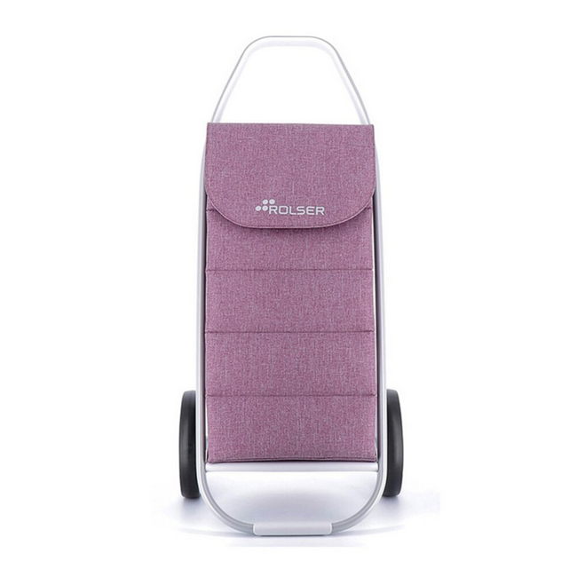 Wózek na zakupy ROLSER COM 8 Tweed Polar - malva