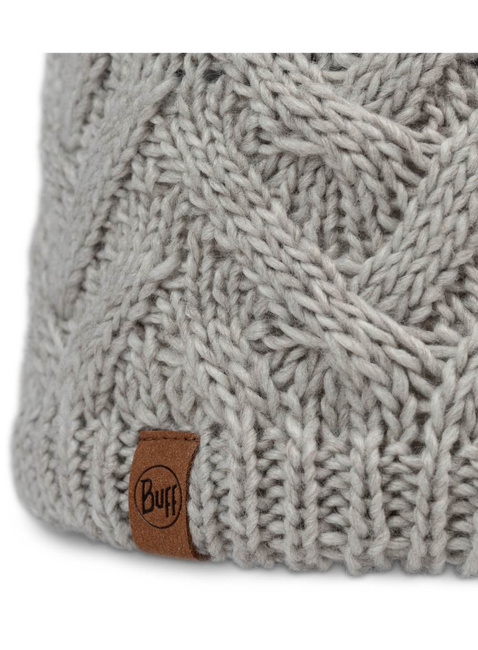 Czapka z pomponem Buff Caryn Knitted & Fleece Band Beanie - cru