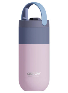 Butelka termiczna ze słomką Asobu Orbit 880 ml - pastel pink