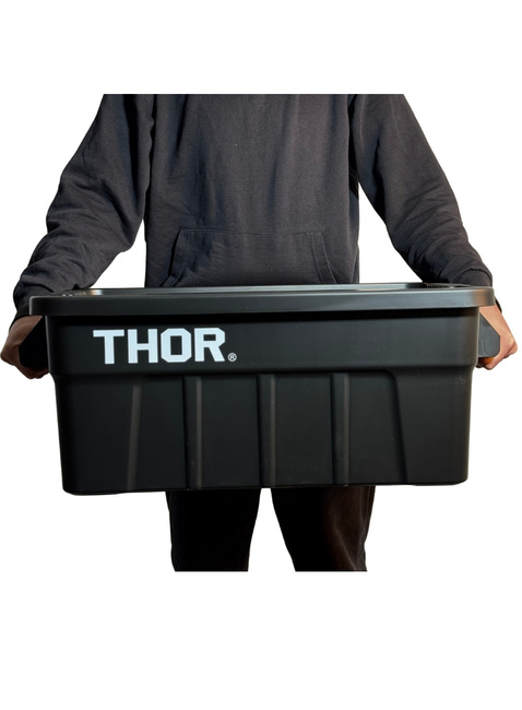 Kontener z pokrywą do przechowywania THOR Tote Box 53 L - black