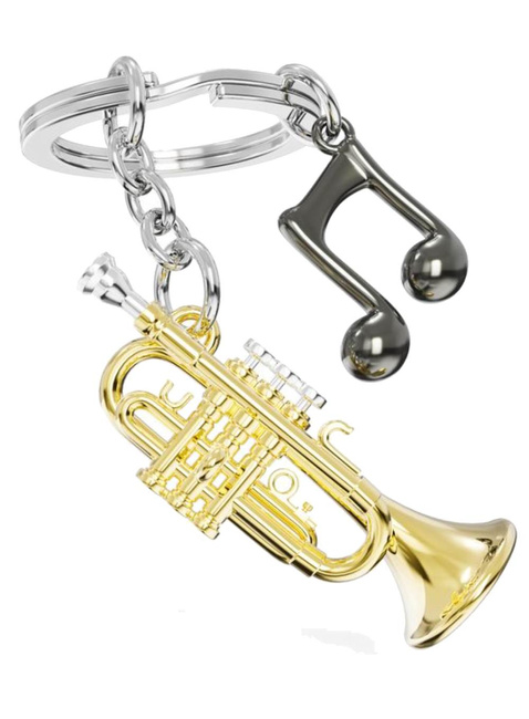 Brelok do kluczy zawieszka Metalmorphose - trąbka z nutą