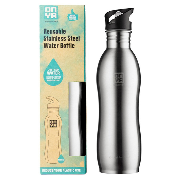 Butelka wielorazowa Stainless Steel Drink Bottle 1000 ml Onya - stainless