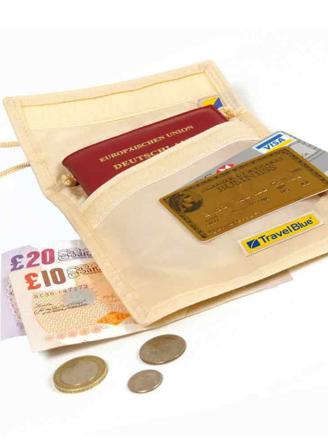 Portfel na szyję Travel Blue Slimline Neck Wallet - beige