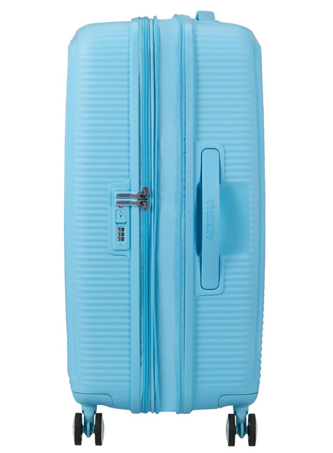 Walizka średnia American Tourister Soundbox EXP - blueberry fizz