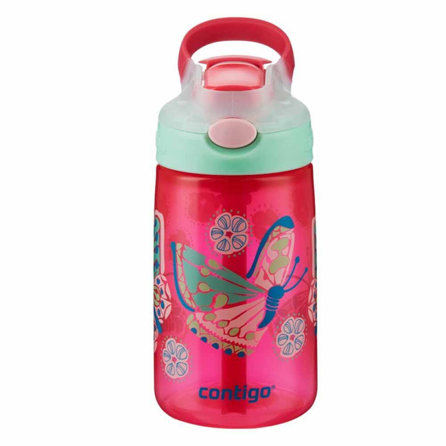 Butelka dla dzieci na wodę Contigo Gizmo Flip 420 ml - sparkles white butterfly