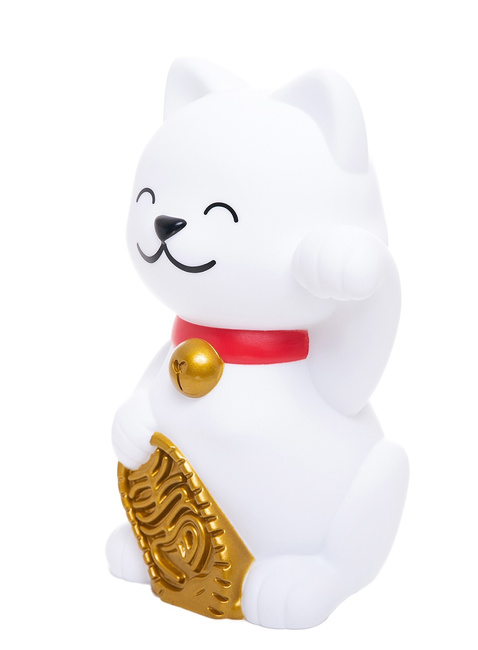Lampka nocna na baterie Dhink Lucky Cat - snow white